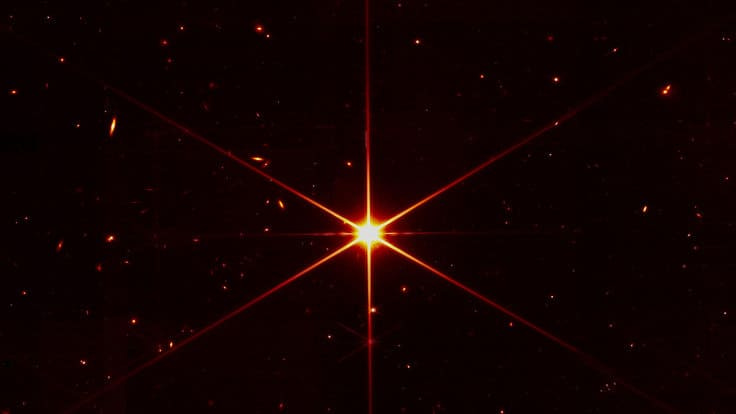 James Webb telescope first focused image