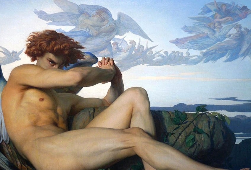 Fallen Angel" by Alexandre Cabanel - The Famous Painting of Lucifer