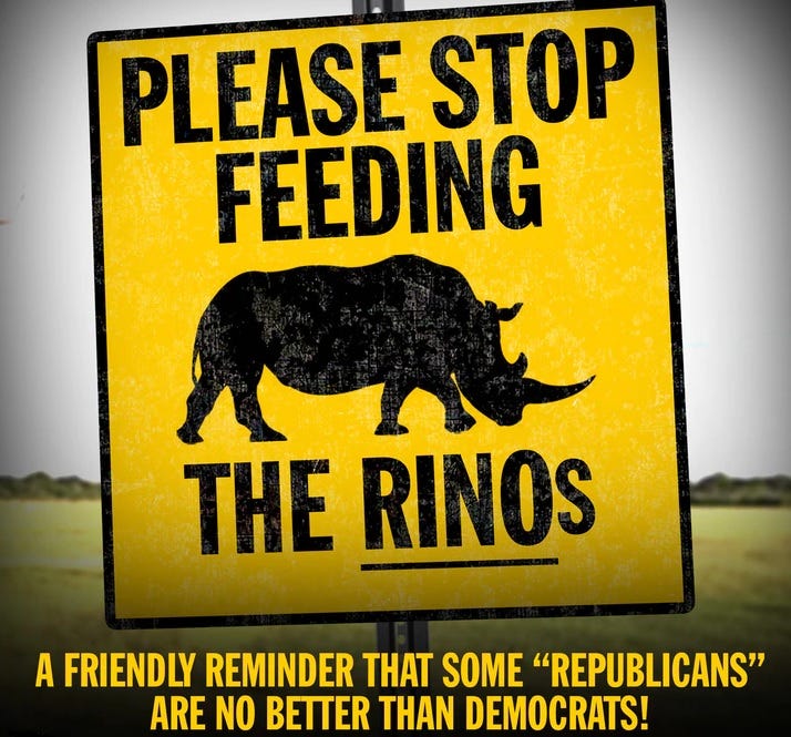 Please Stop Feeding the RINOs