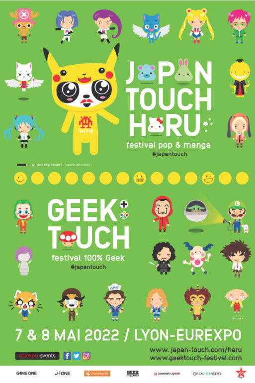 Japan Touch Haru 2022, le plus grand salon de pop et geek culture japonaise à Lyon Eurexpo les 7 et 8 mai