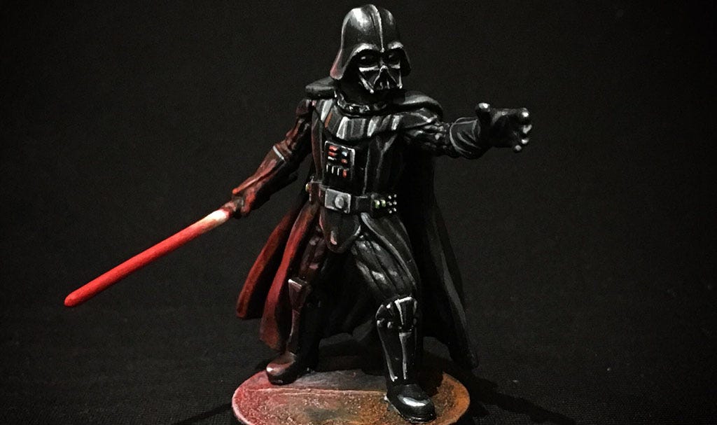 A very well-painted Darth Vader miniature