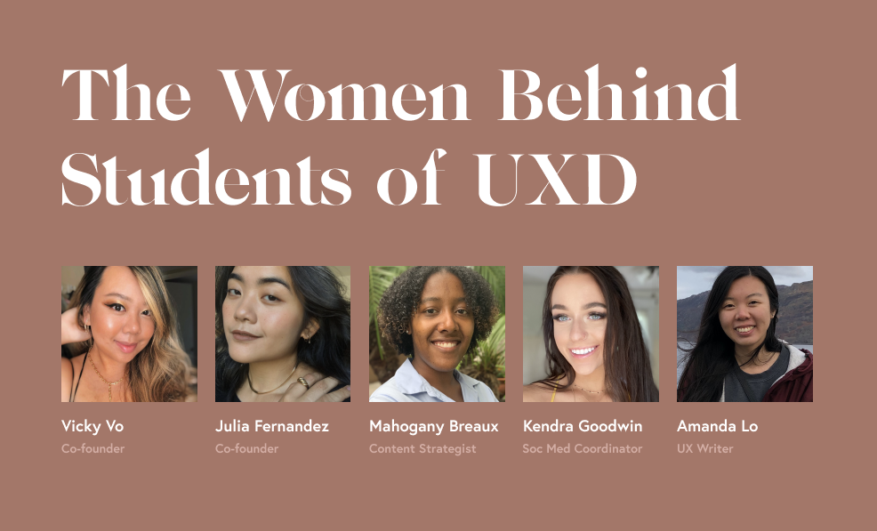 Women behind Students of UXD