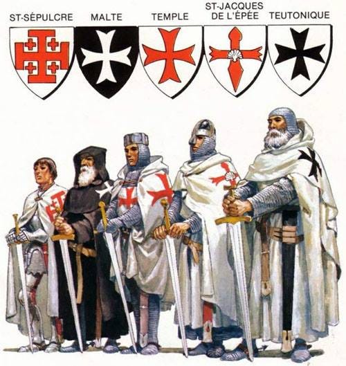 The main Catholic military orders of monastic-knights