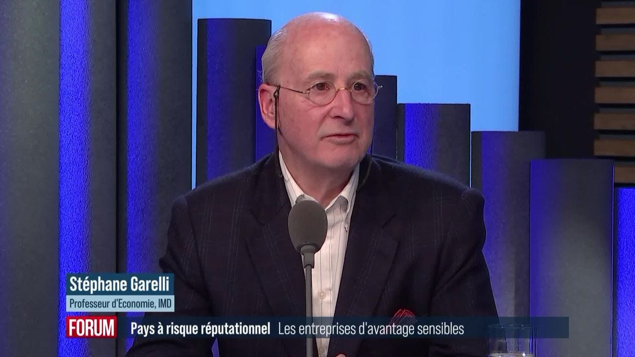 Certaines entreprises se retirent de régions à risque réputationnel: interview de Stéphane Garelli [RTS]