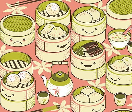 cute dim sum bamboo steamer illustration | Food illustrations, Illustration  food, Dim sum