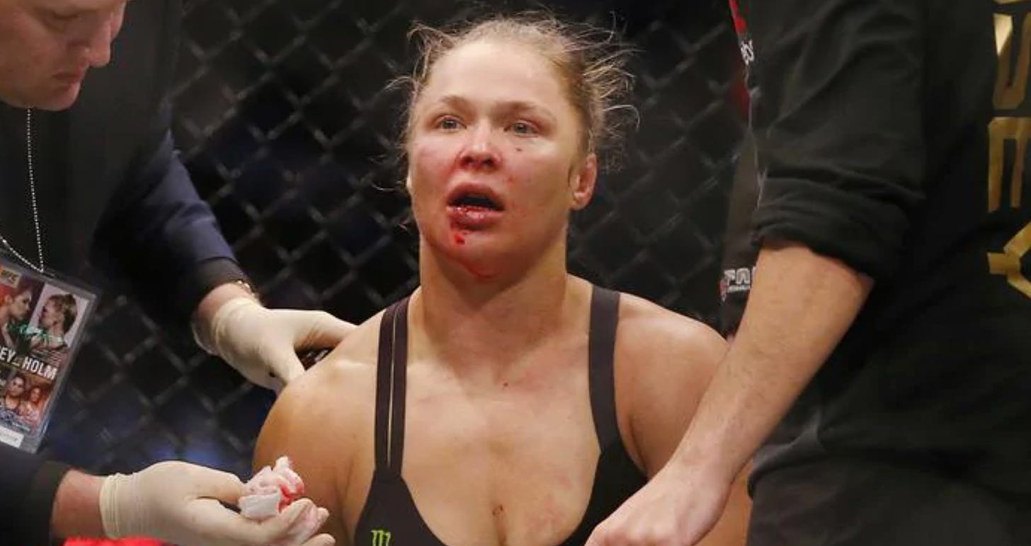 Ronda Rousey. I nicked this from NewsCorp. They can afford it. 