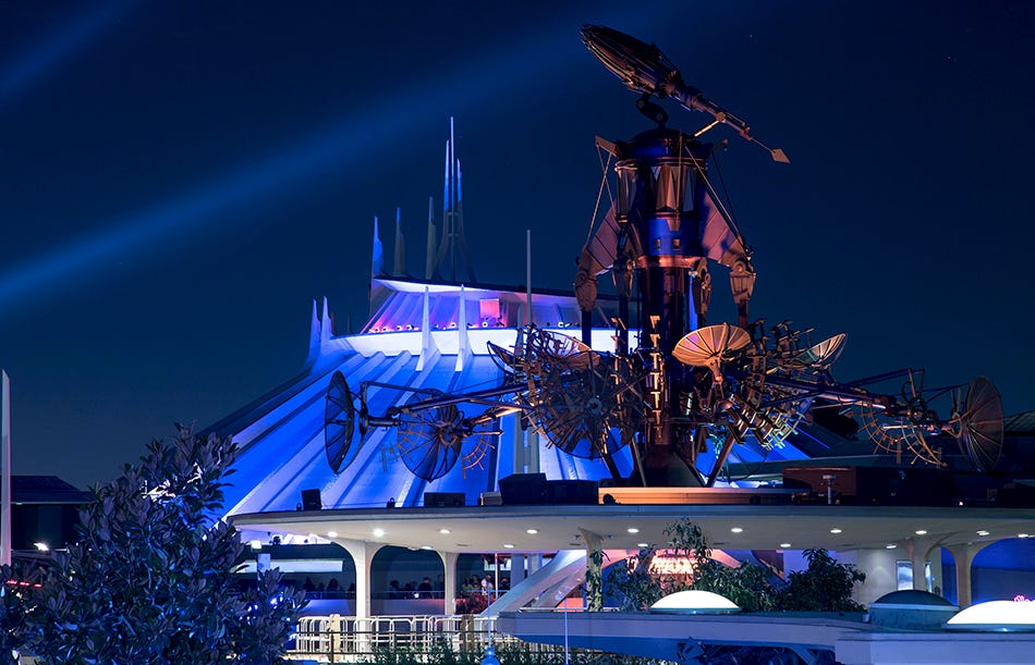 Space Mountain at Disneyland in Caifornia