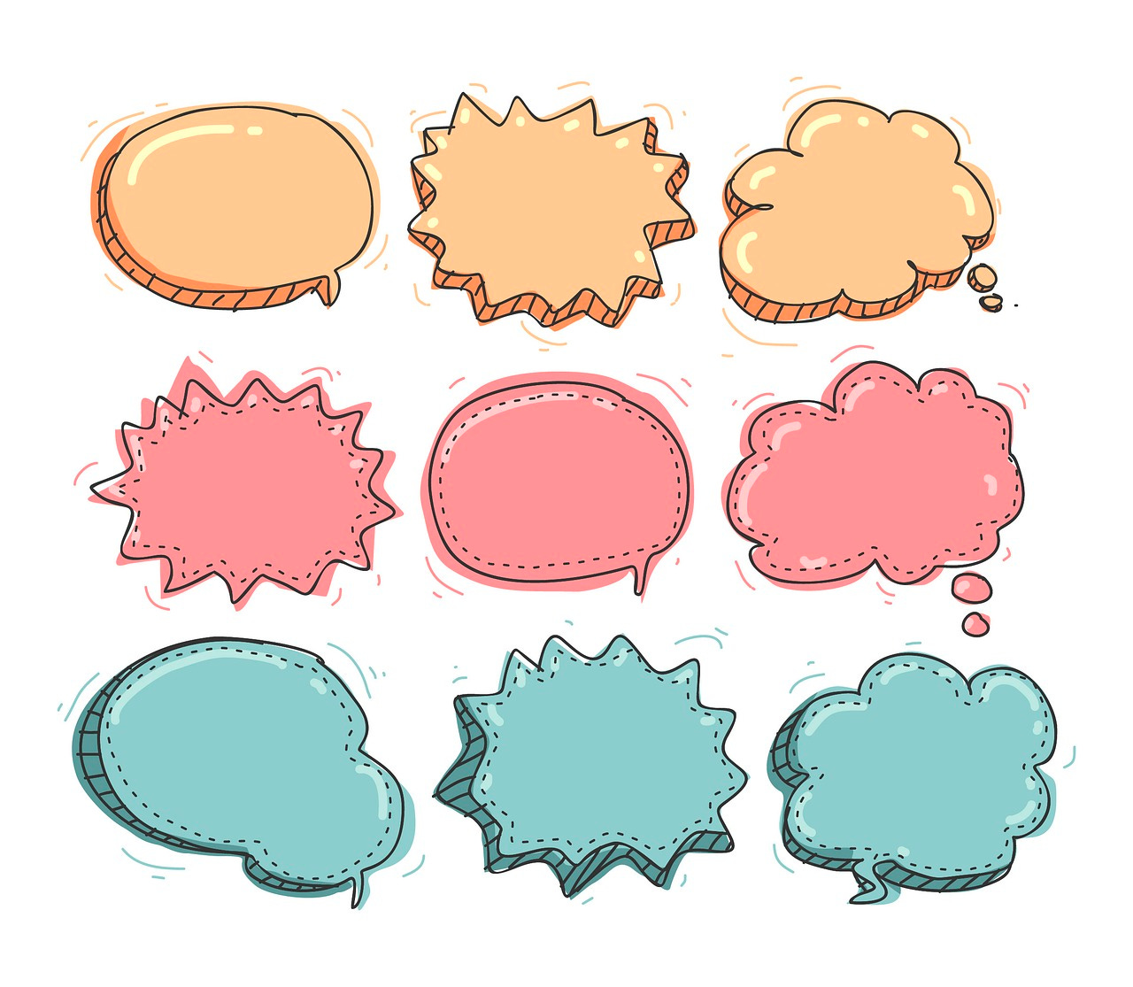 colorful speech bubbles