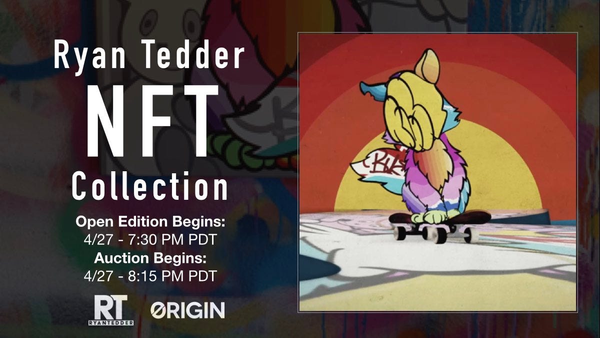 Ο χρήστης Origin Protocol στο Twitter: "🚀 The Ryan Tedder NFT Collection  drops on Origin's #NFT Launchpad in only a few hours. The event will host 3  open-editions and a tiered auction