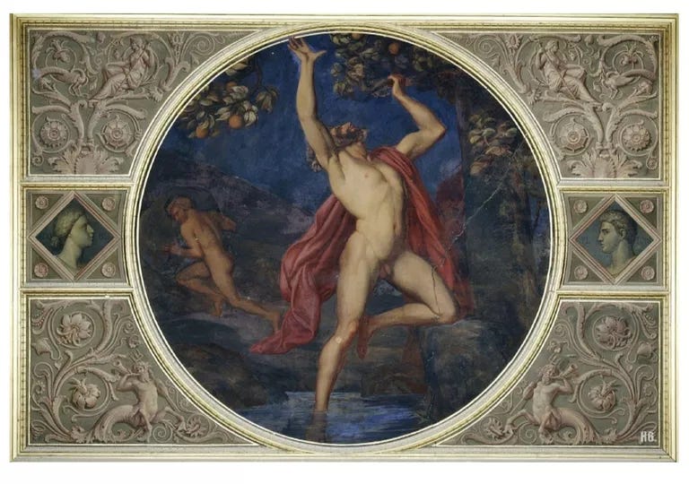 Tantalus and Sisyphus in Hades painting
