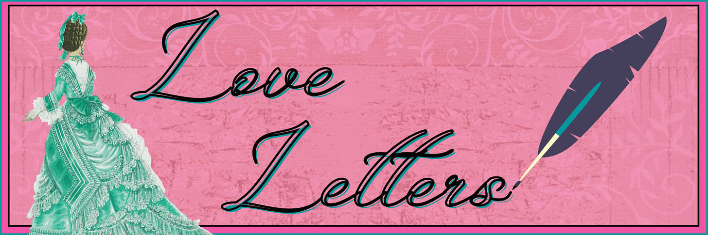 Image of Regency woman with love letters