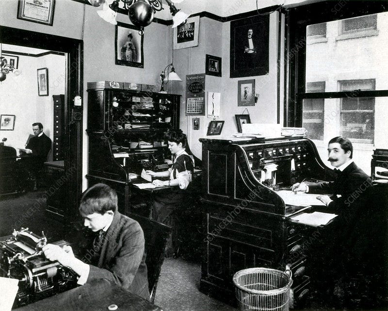Office, 19th Century - Stock Image - C033/4295 - Science Photo Library