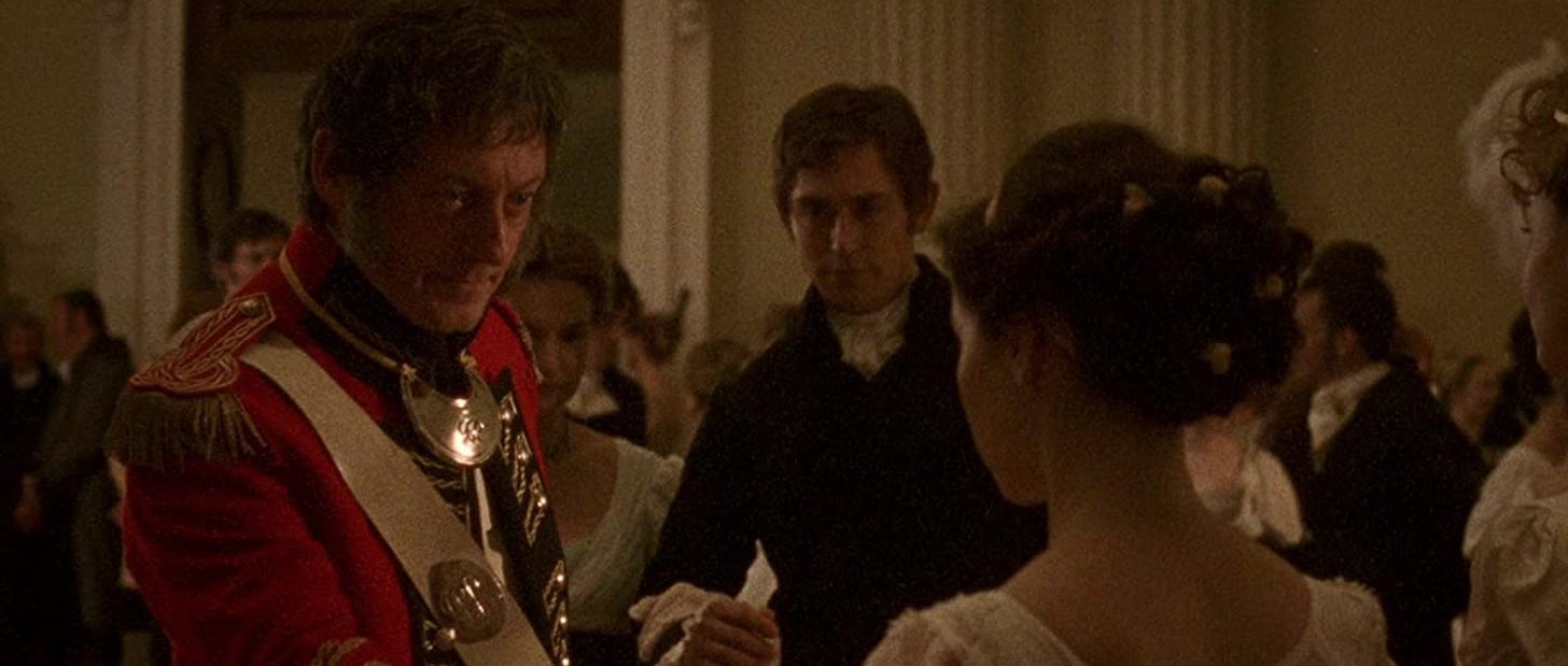 Liam Cunningham, pictured with JJ Field and Felicity Jones, is a marvelous menace straight out of Jane Austen, in Andrew Davies’ (screenwriter) and Jon Jones’ (director) 2007 screen adaptation of Northanger Abbey. Liam Cunningham, pictured with JJ Field and Felicity Jones, is a marvelous menace straight out of Jane Austen, in Andrew Davies’ (screenwriter) and Jon Jones’ (director) 2007 screen adaptation of Northanger Abbey.