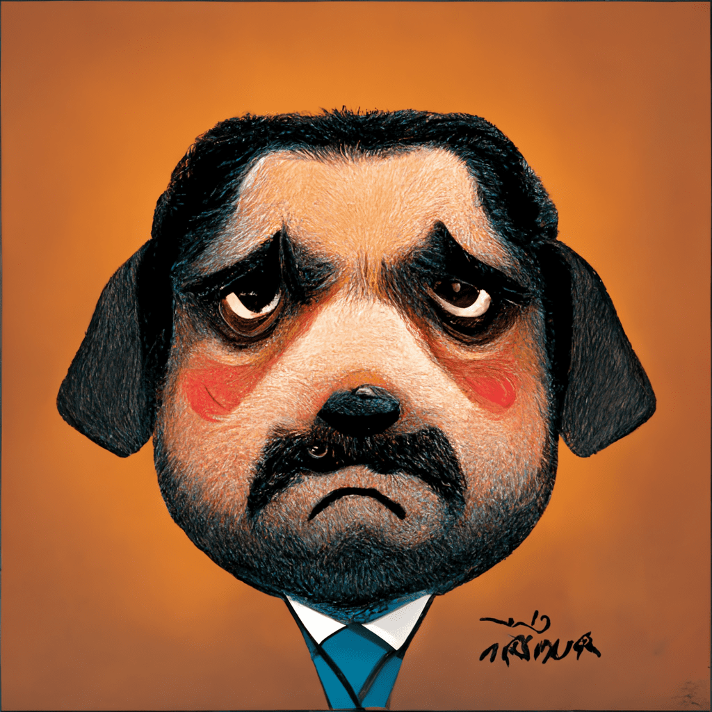 Puppy face Adani by Midjourney AI