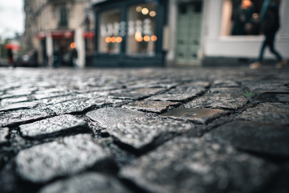 person walking on street