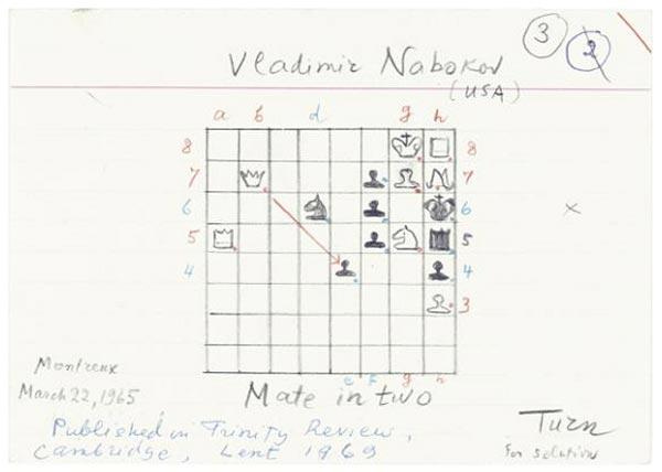 Vladimir Nabokov's Hand-Drawn Sketches of Mind-Bending Chess Problems |  Open Culture