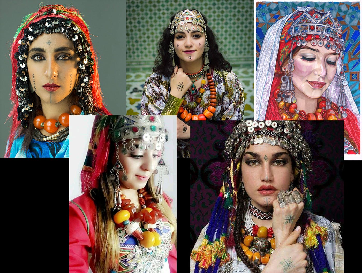anaroze Berber digital3d c4d amazigh characters gameart jewelry octane girl