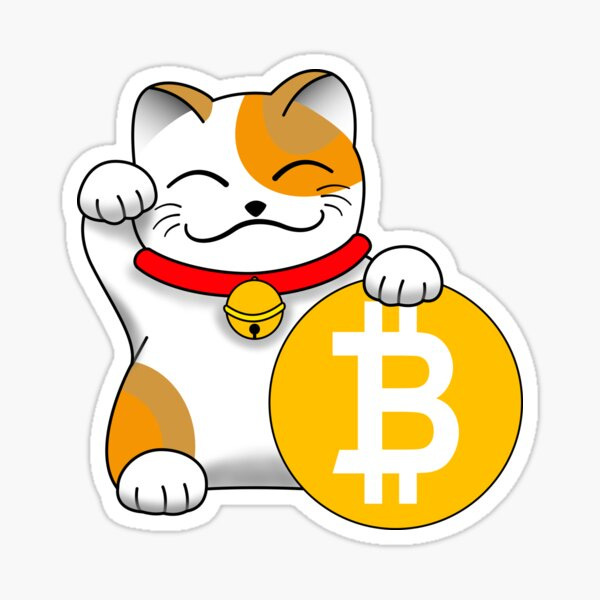 Cryptocurrency Cat Stickers | Redbubble