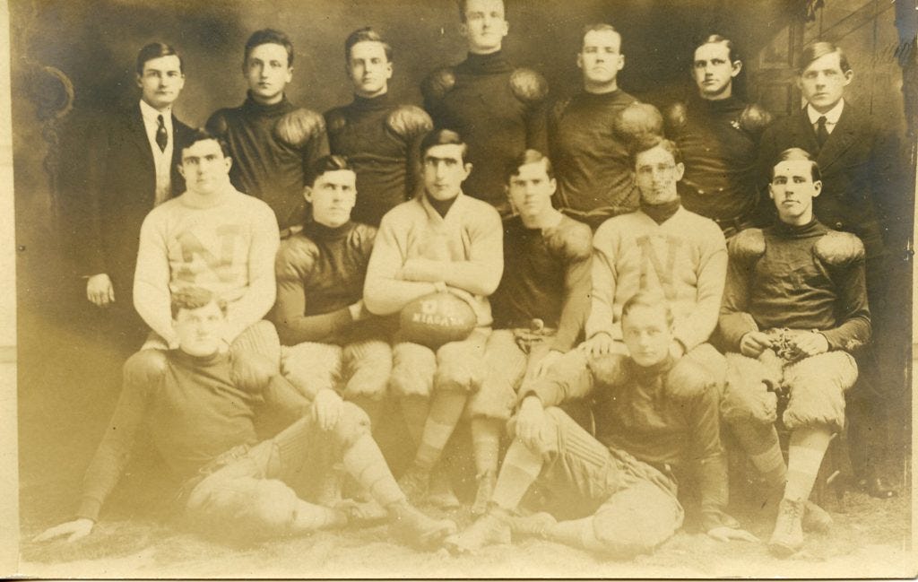 Niagara's 1908 team faced a mix of western New York small colleges and club teams.