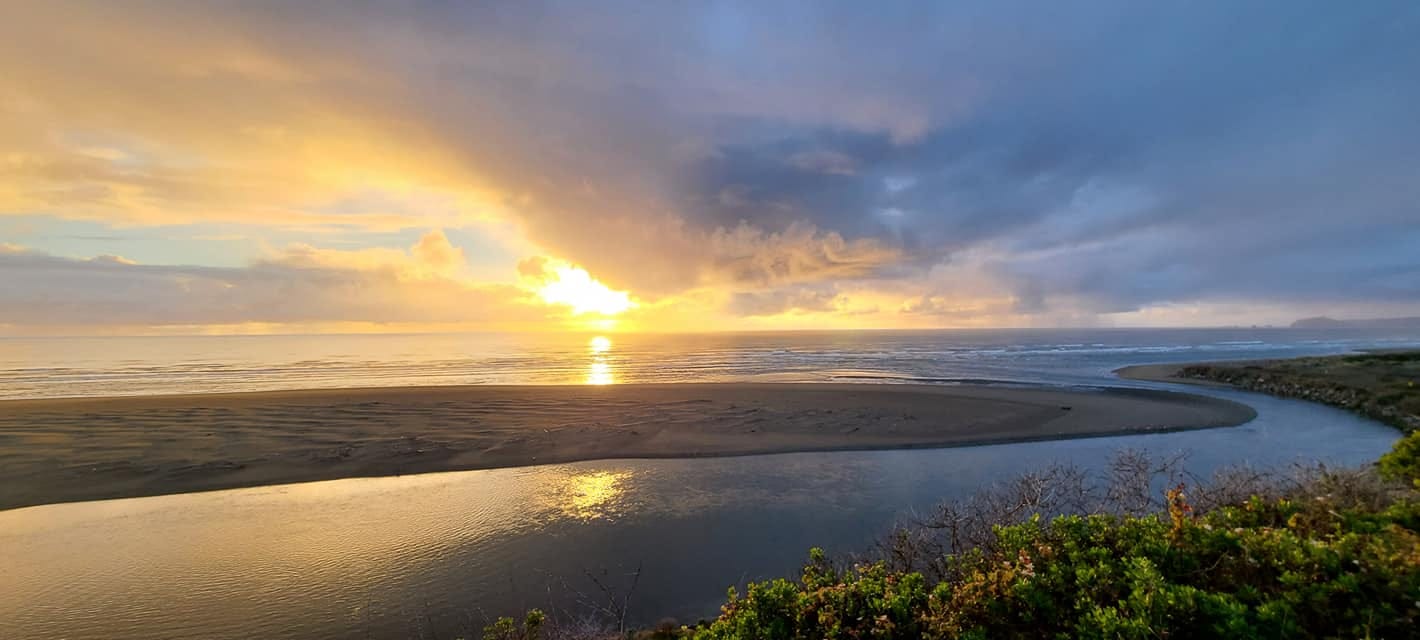 Picture of a sunset over the ocean in Humboldt, California