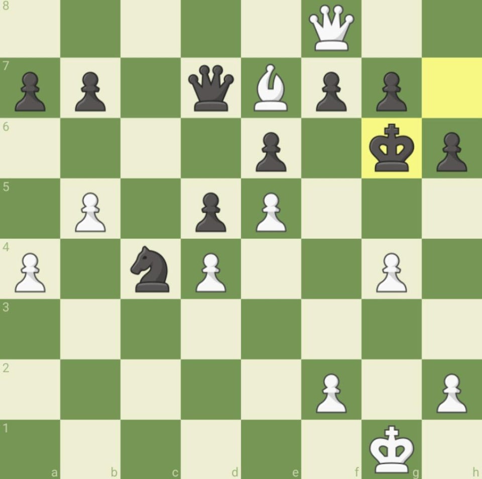 r/chess - Delighted I found this in my game today. White to mate in 2.