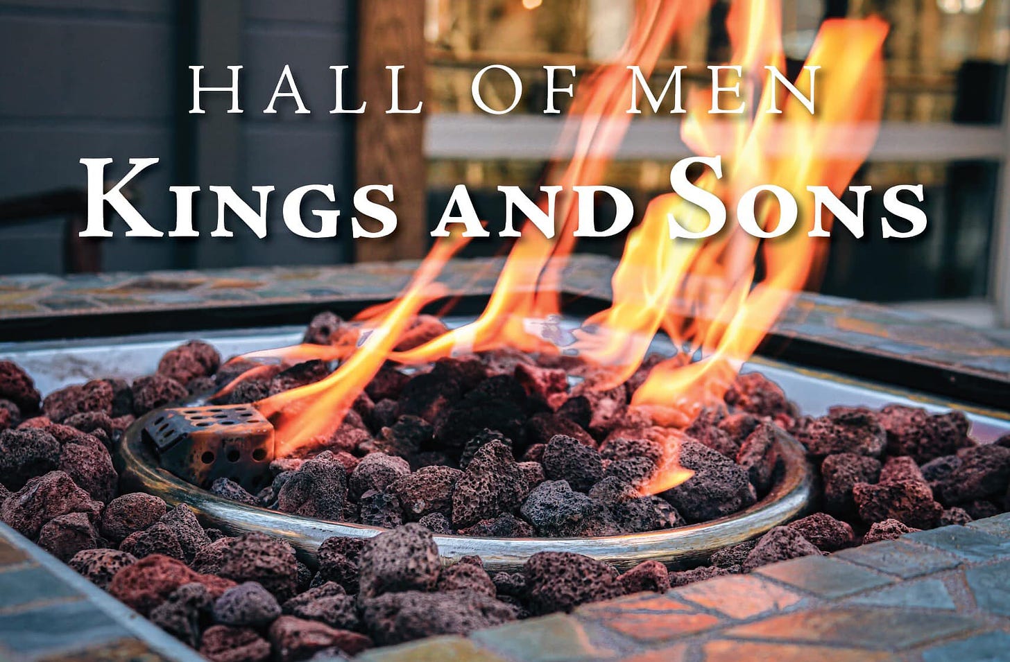 May be an image of fire, outdoors and text that says 'HALL OFMEN OF EN KINGS ÛDSO'