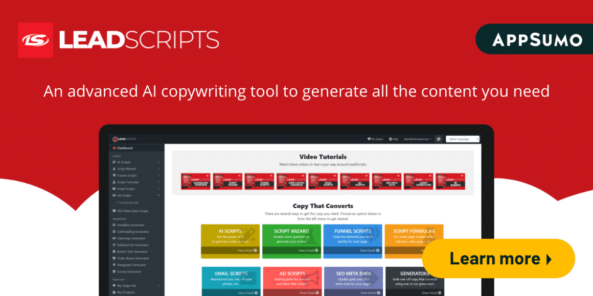 Leadscripts – the best among ai writing tools