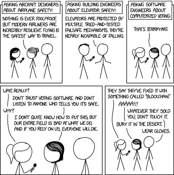XKCD comic about voting software