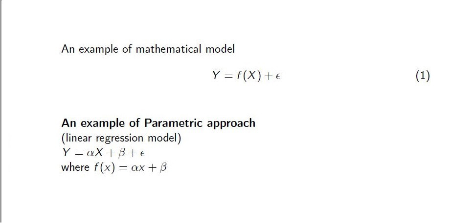 An example of a Parametric model is a linear regression model.  All of the betas need to be calculated, but we know how many there are.