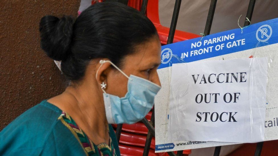 India&#39;s Covid vaccine shortage: The desperate wait gets longer - BBC News