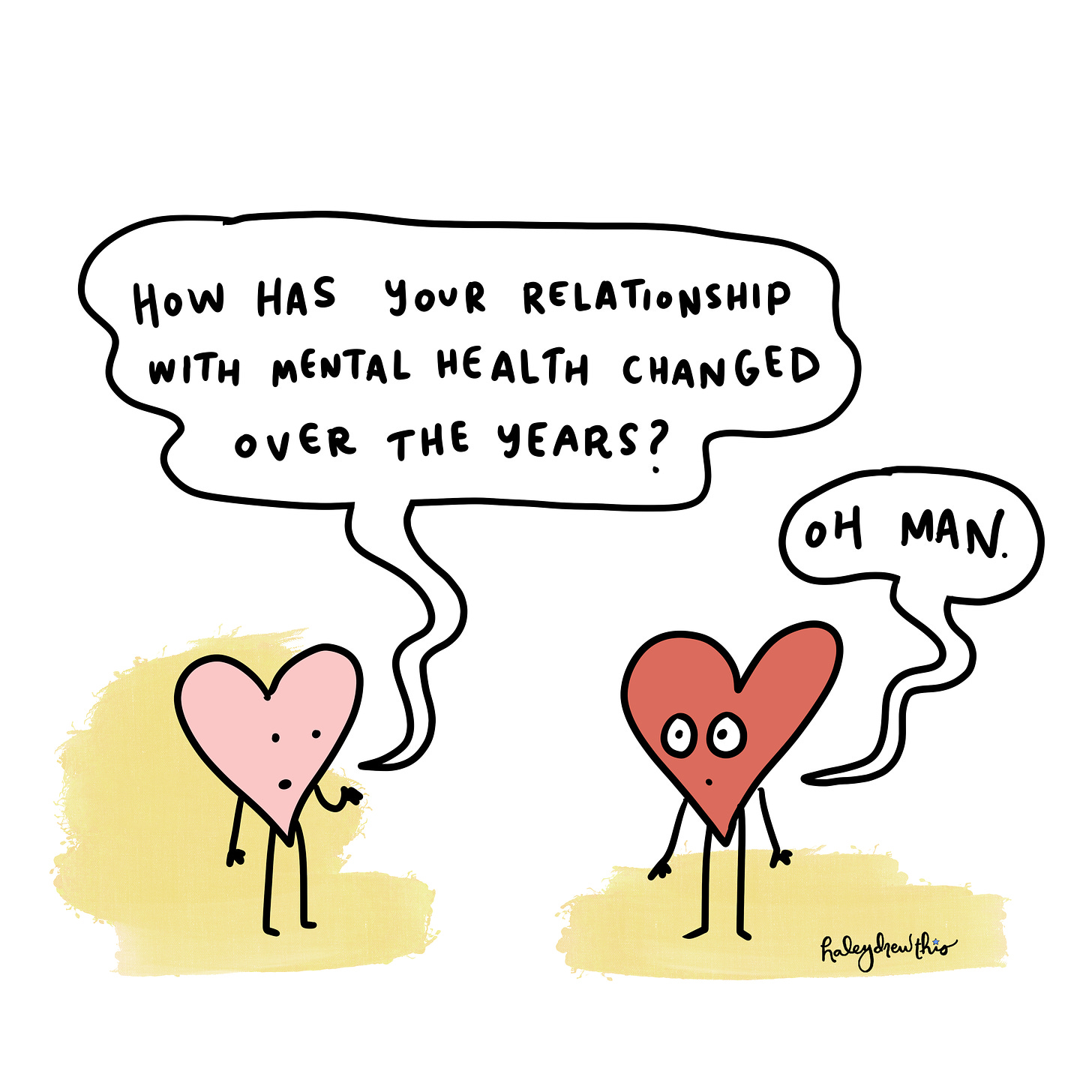 How has your relationship with mental health and your understanding of it changed?