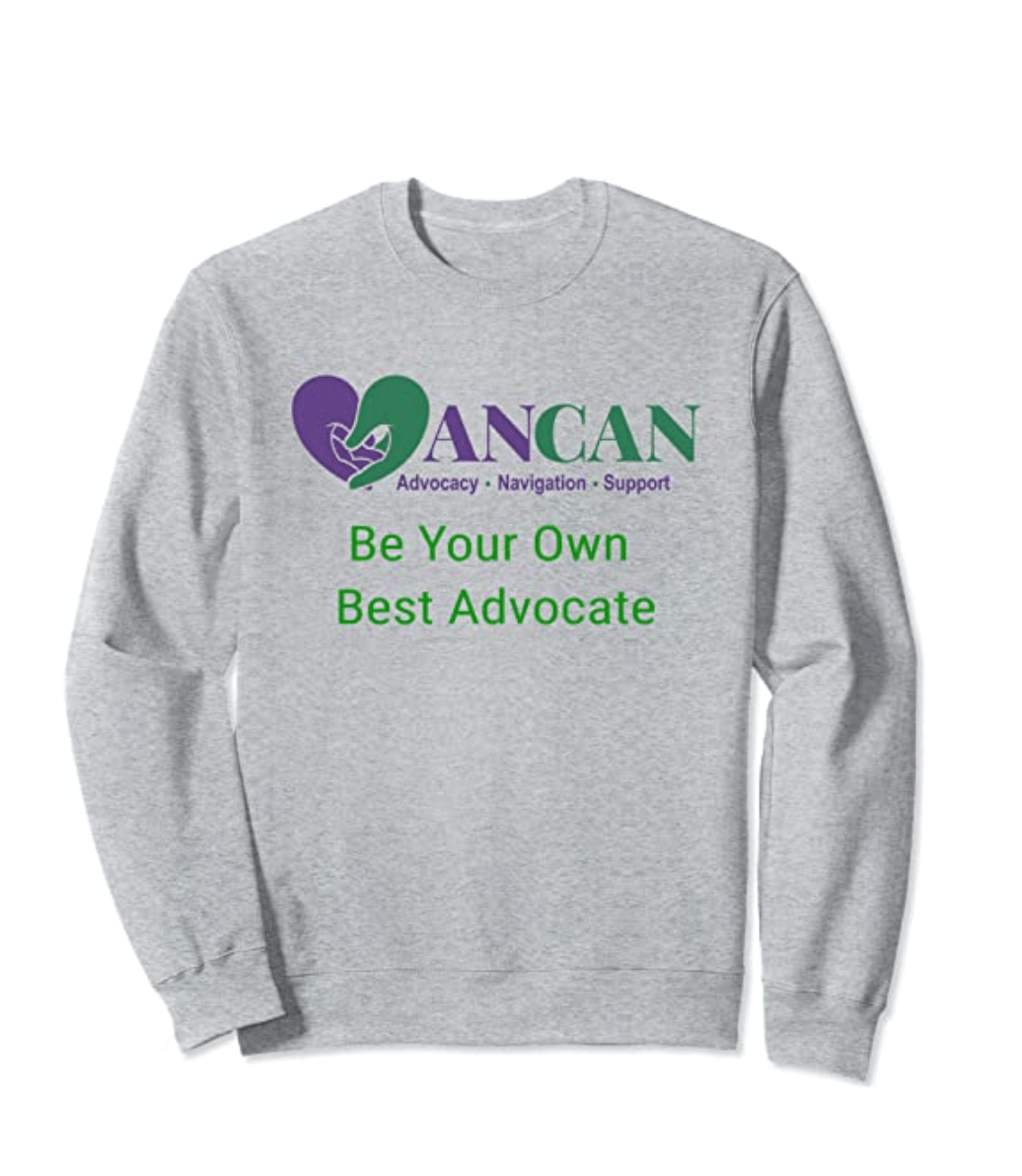 AnCan sweatshirt in grey with green writing