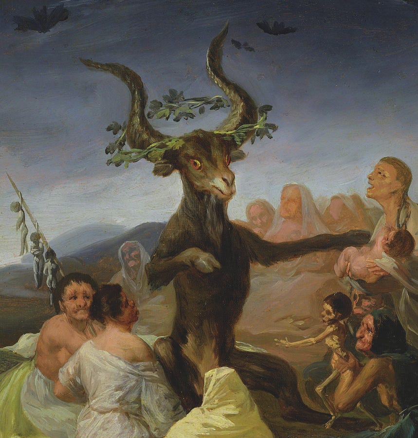 The Witches' Sabbath Painting by Francisco de Goya