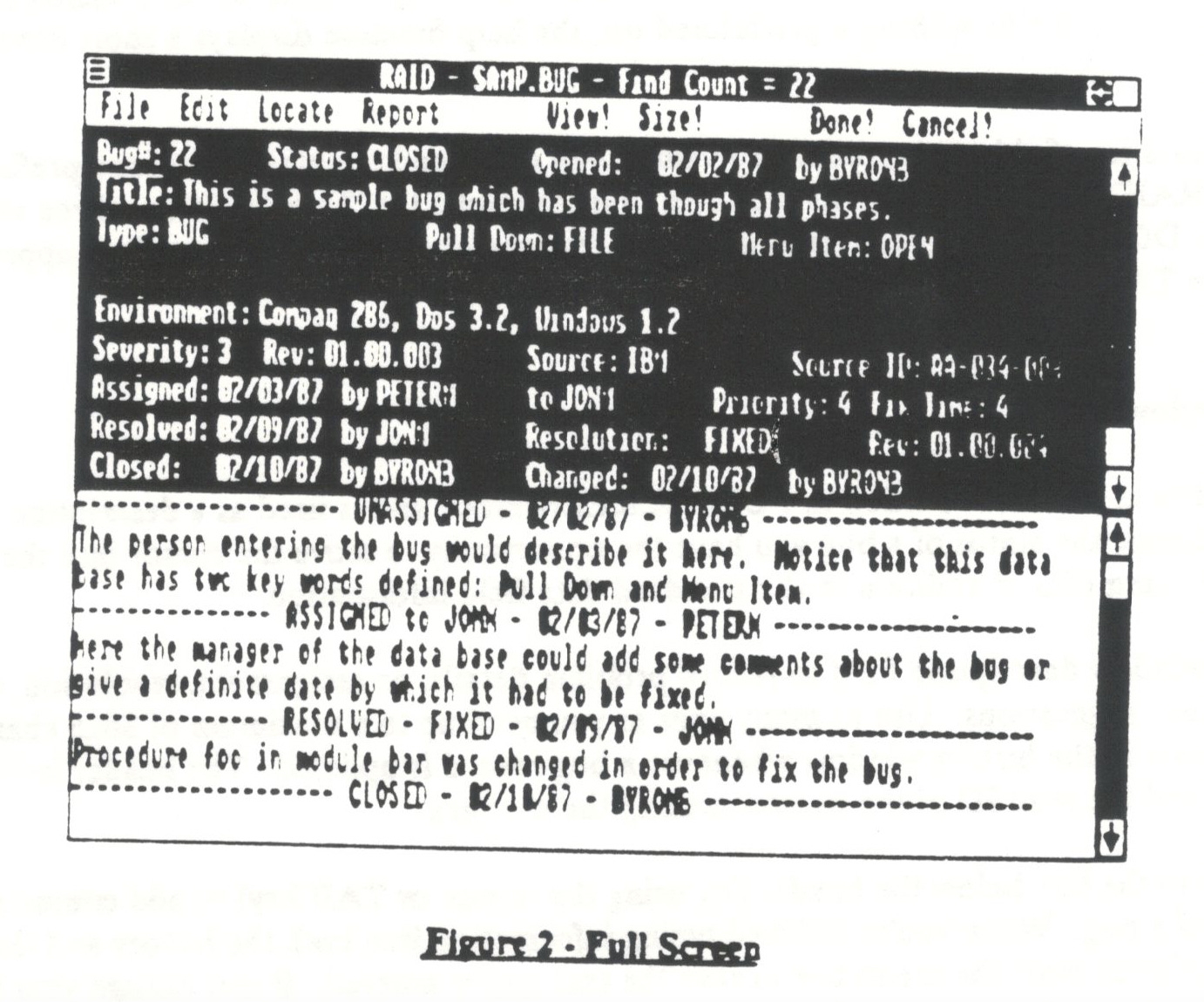 Screenshot from a printed documentation manual of the RAID Windows application.
