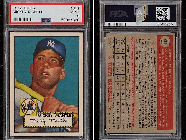 Mickey Mantle Card Sells For $5.2 Million, Sets New Record!!