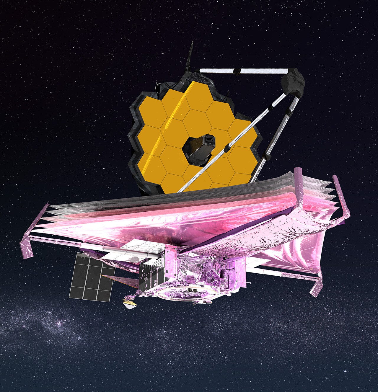 Artist illustration of the James Webb Space Telescope