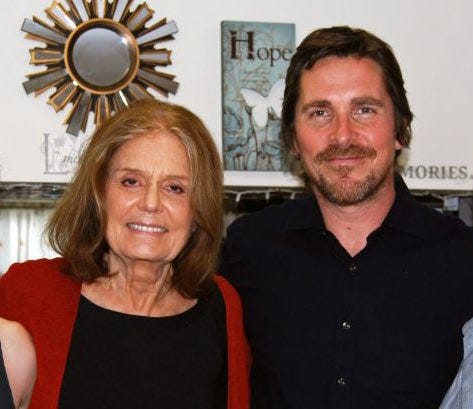 Joseph Longo on Twitter: "Christian Bale is Gloria Steinem's stepson???  https://t.co/pdmRUnLkxy" / Twitter