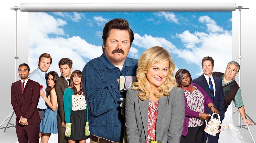 Picture of the cast of Parks and Rec