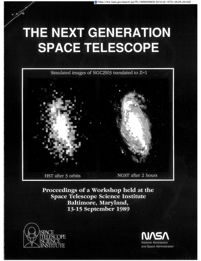 PDF) The Next Generation Space Telescope