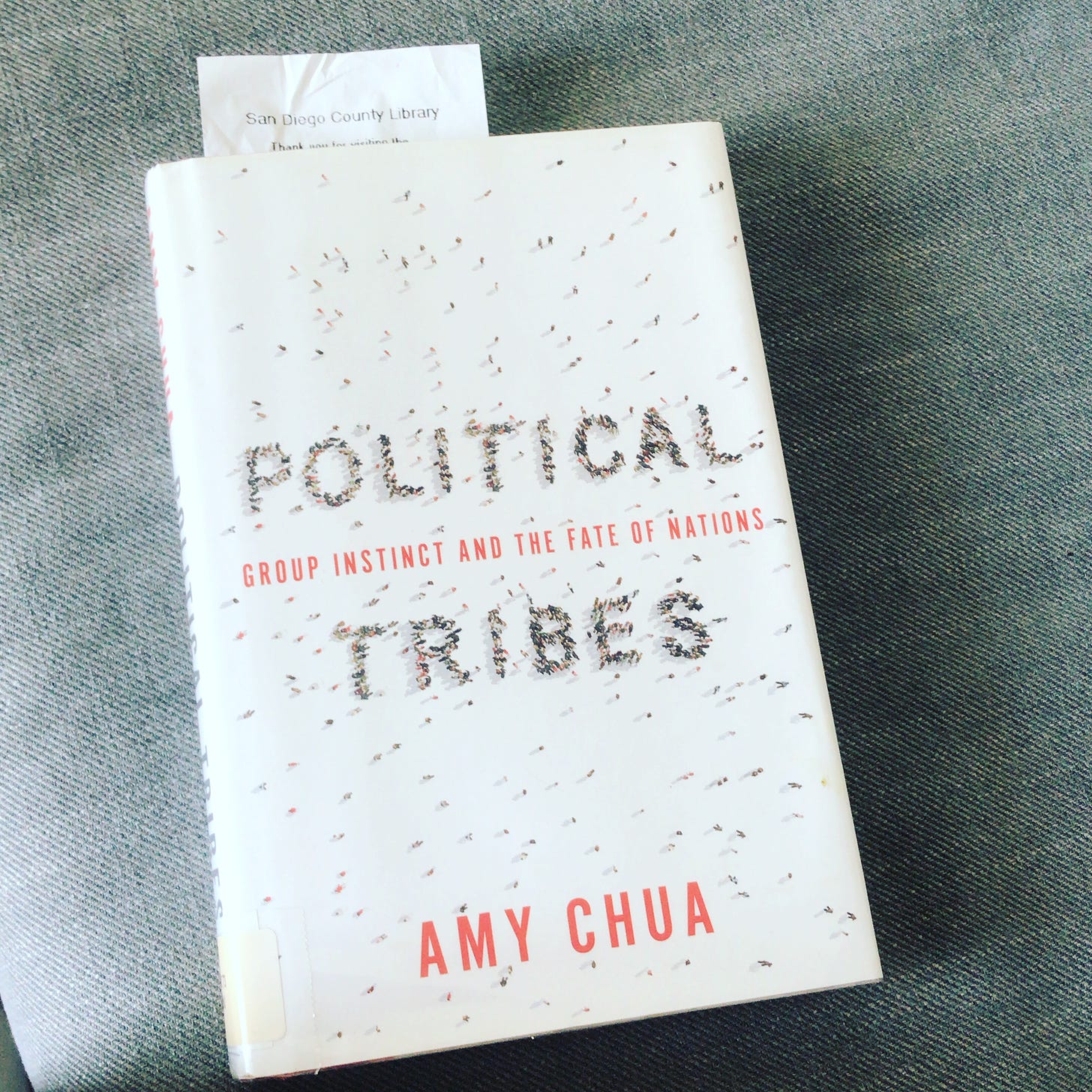 a photo of the book "Political Tribes" by Amy Chua