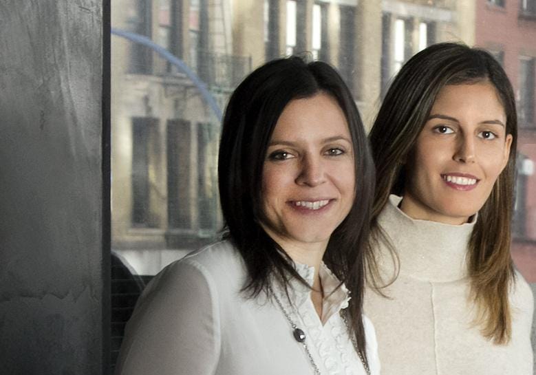 TMV partners Marina Hadjipateras and Soraya Darabi 