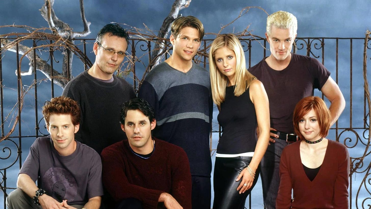 Buffy the Vampire Slayer starring Sarah Michelle Gellar, Nicholas Brendon and Alyson Hannigan. Click here to check it out.