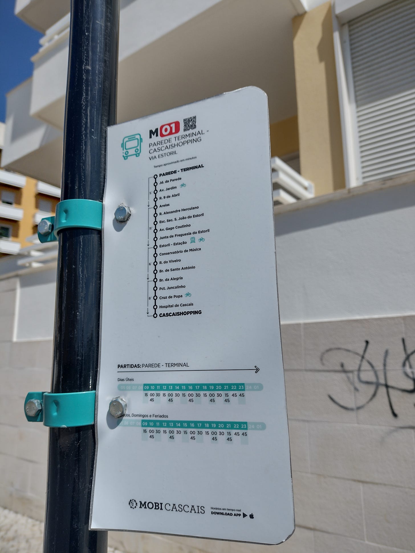 Bus Schedule on a Pole