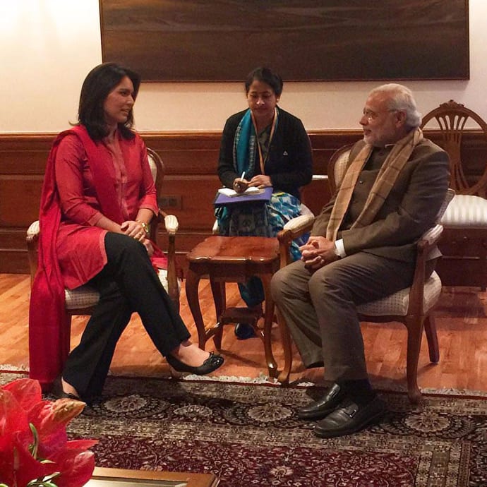 In 2014, Gabbard had come to India to meet PM Modi. 
