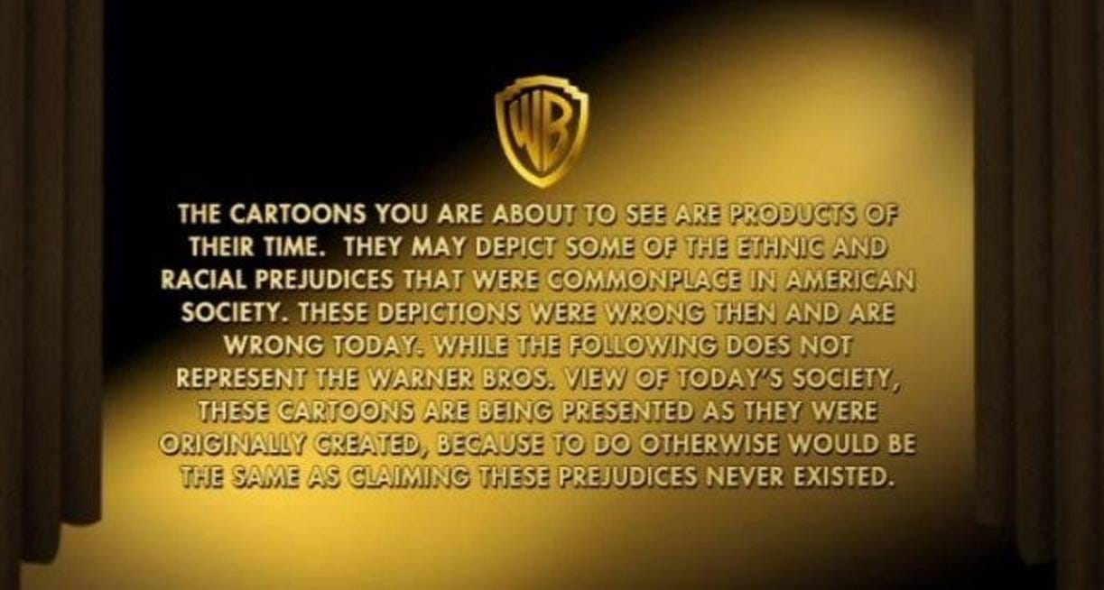 Warner Bros. Racism Warning by JAMNetwork on DeviantArt