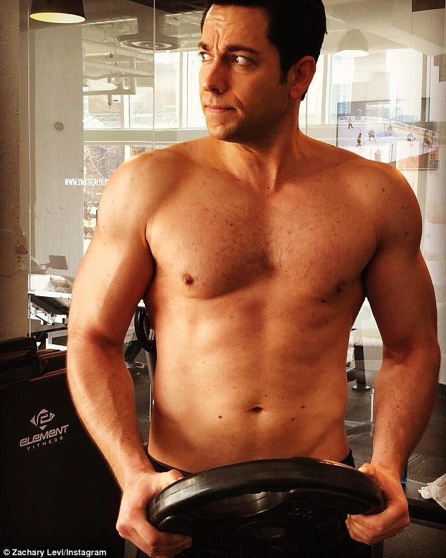 Zachary Levi shows off ripped physique in costume as first ...