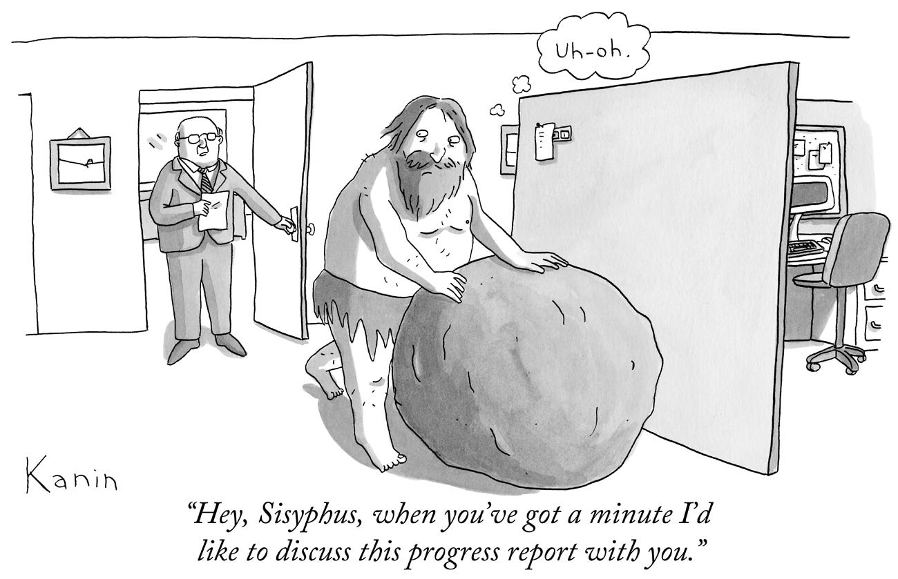 Sisyphus cartoon / Kanin