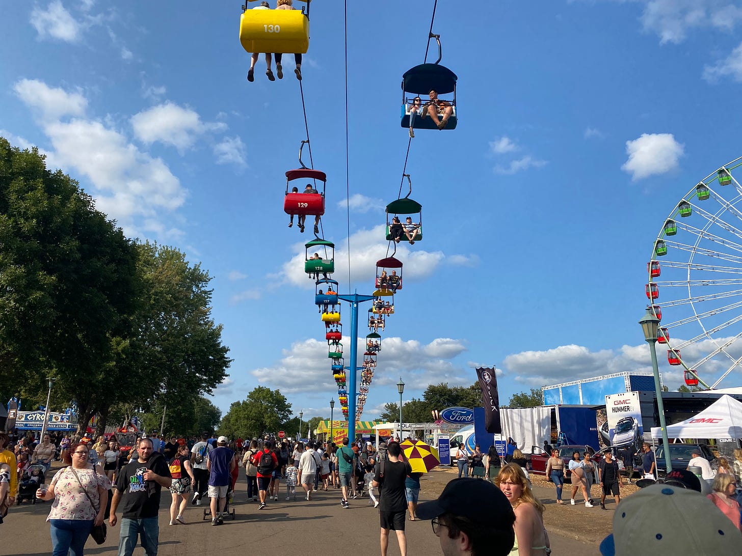 A crowded walkway at the Minnesota State Fair