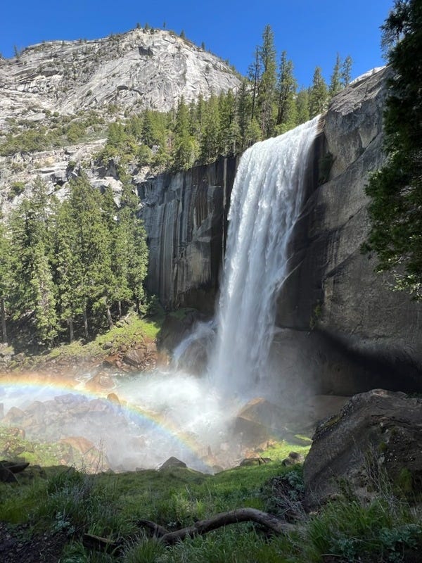 Last week’s rare rainstorm led to wondrous waterfalls in Yosemite. Loyal reader Alison took this spectacular photograph of Vernal Falls for all of us to enjoy. Thank you Alison!