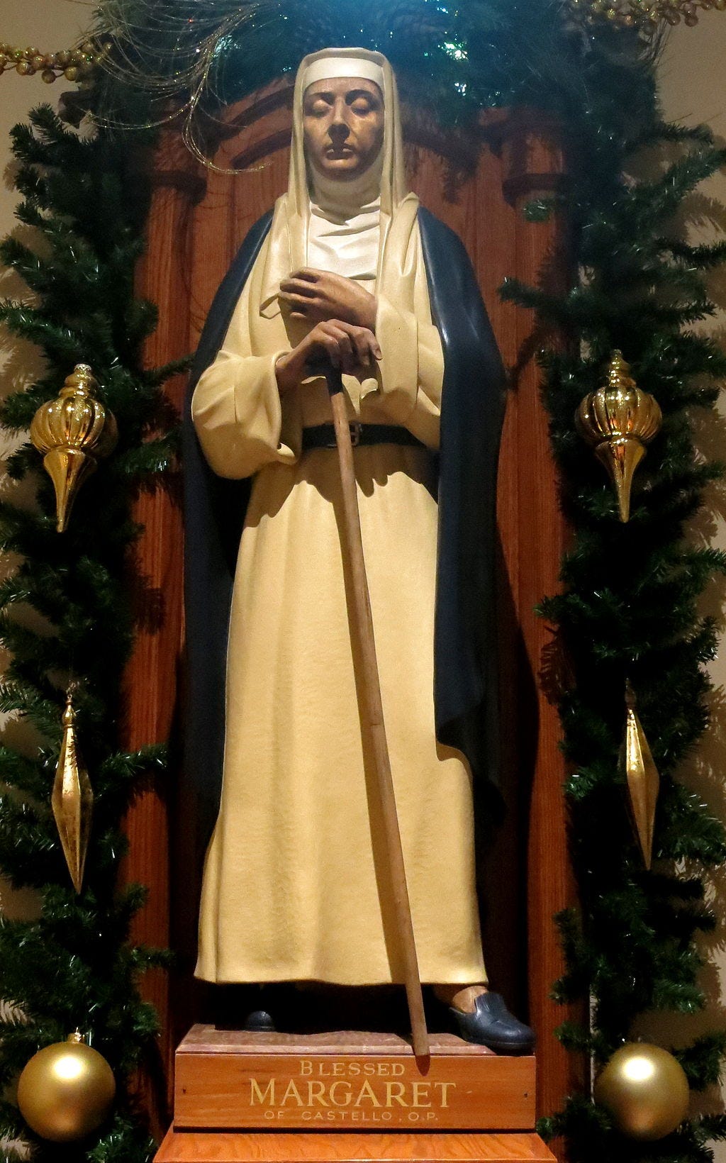 Saint Patrick Catholic Church (Columbus, Ohio) - Blessed Margaret of Castello statue.jpg